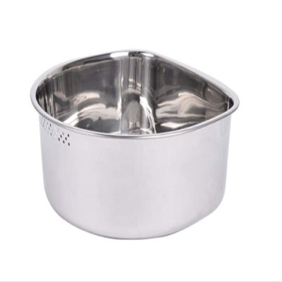 Characin Stainless Steel Dishpan Basin Dish Washing Bowl Bucket Basket Portable Tub Rack (D Shape)