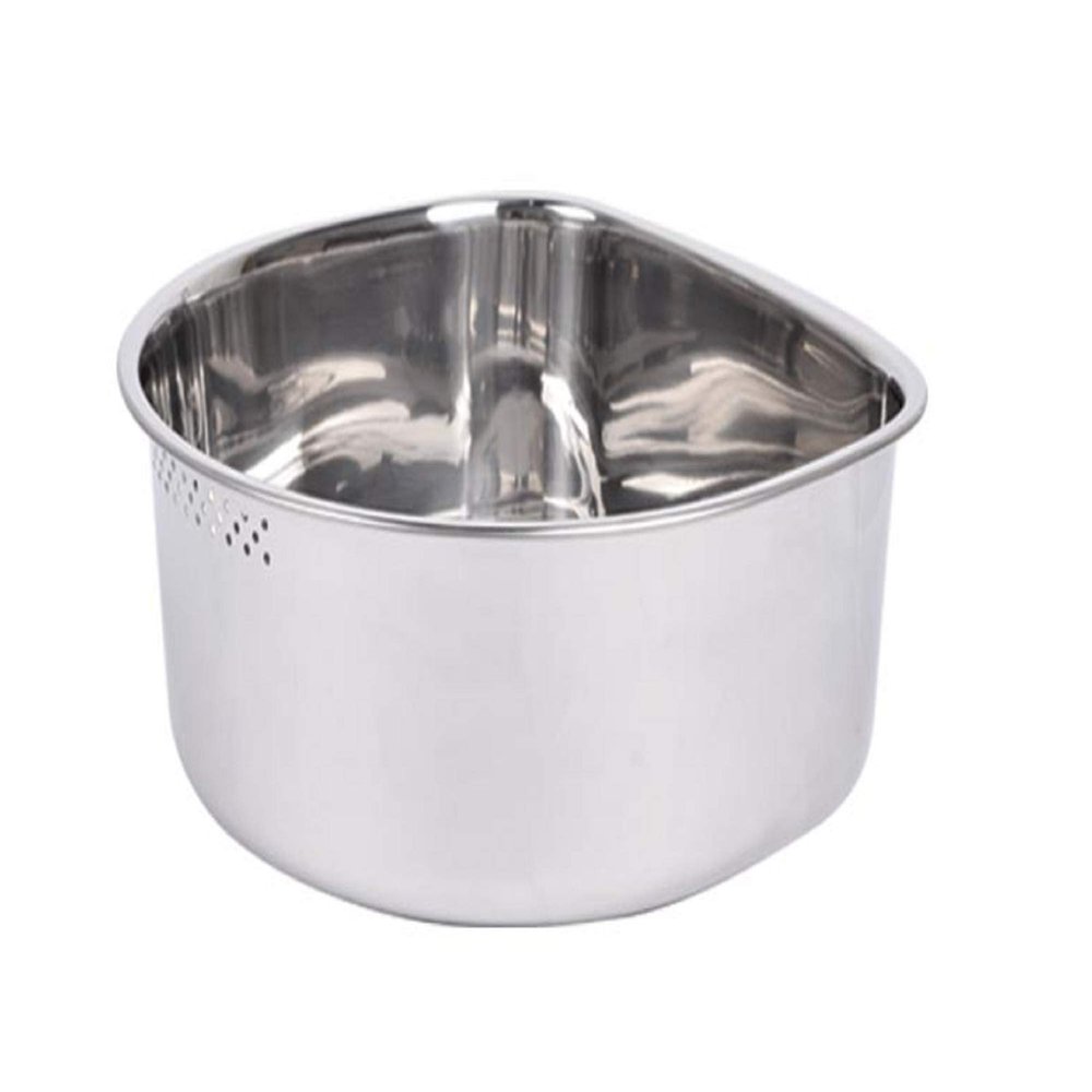 Characin Stainless Steel Dishpan Basin Dish Washing Bowl Bucket Basket Portable Tub Rack (D Shape)