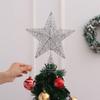 Christmas Tree Star Topper Lights,Xmas Tree Glittered Tree-top with Led Party Home Decor,Silver (Silver 1) view 3