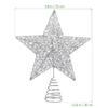 Christmas Tree Star Topper Lights,Xmas Tree Glittered Tree-top with Led Party Home Decor,Silver (Silver 1) view 4