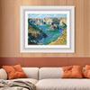 INVIN ART Framed Canvas Art Giclee Print Port Donnant, Belle Ile (1886) by Claude Monet Wall Art Living Room Home Office Decorations(Modern Simple White Frame with Mat,20"x24") view 2