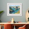 INVIN ART Framed Canvas Art Giclee Print Port Donnant, Belle Ile (1886) by Claude Monet Wall Art Living Room Home Office Decorations(Modern Simple White Frame with Mat,20"x24") view 3