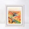 INVIN ART Framed Canvas Art Giclee Print The Valley of the Creuse at Fresselines, 1889 by Claude Monet Wall Art Living Room Home Office Decorations(Modern Simple White Frame with Mat,20"x24") view 1