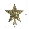 11.5" Pre-Lit Gold Glittered Star Christmas Tree Topper - Multi Color Lights view 4