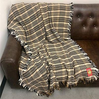 5/A Baker Plaid Afghan 50" x 70"