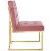 Modway Privy Performance Velvet Gold Stainless Steel Dining Chair in Gold Dusty Rose view 4