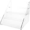 Plymor Clear Acrylic Flanged Display Stairs, 17.5" H x 19" W x 17.5" D view 1