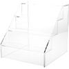 Plymor Clear Acrylic 4-Step Open Front Display Stairs, 12.375" W x 12.375" D x 12.375" H view 1