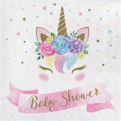 Unicorn Party Supplies Birthday Decorations, Baby Unicorn Party Favors and More Printed Luncheon Shower Paper Napkins, Box of 192