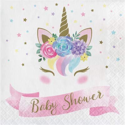 Unicorn Party Supplies Birthday Decorations, Baby Unicorn Party Favors and More Printed Luncheon Shower Paper Napkins, Box of 192
