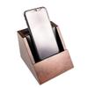 Dacasso Walnut and Leather Desktop Cell Phone Holder view 1