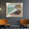 INVIN ART Framed Canvas Art Giclee Print Beach at tretat (1883) by Claude Monet Wall Art Living Room Home Office Decorations(European Style Silver Frame,20"x24") view 2