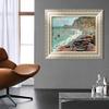 INVIN ART Framed Canvas Art Giclee Print Beach at tretat (1883) by Claude Monet Wall Art Living Room Home Office Decorations(European Style Silver Frame,20"x24") view 3