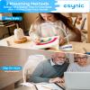 eSynic Lighted Magnifying Glass with Stand-USB-C Rechargeable-5X&10X Magnification-4.3" Large Lens-Desk Magnifier Lamp With Clamp & Heavy Base-3 Levels Brightness-Flexible Gooseneck for Reading Crafts view 3