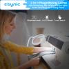 eSynic Lighted Magnifying Glass with Stand-USB-C Rechargeable-5X&10X Magnification-4.3" Large Lens-Desk Magnifier Lamp With Clamp & Heavy Base-3 Levels Brightness-Flexible Gooseneck for Reading Crafts view 4