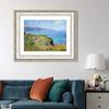 INVIN ART Framed Canvas Art Giclee Print Cliff near Pourville (1882) by Claude Monet Wall Art Living Room Home Office Decorations(Classic Silver Frame with Mat,20"x24") view 2