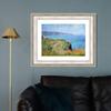INVIN ART Framed Canvas Art Giclee Print Cliff near Pourville (1882) by Claude Monet Wall Art Living Room Home Office Decorations(Classic Silver Frame with Mat,20"x24") view 3