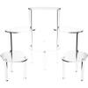 Plymor Clear Acrylic Oval 6-Platform Multi-Item Display Riser, 25" H x 62" W view 1