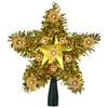 7" Lighted Gold Star Christmas Tree Topper - Clear Lights view 1