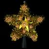 7" Lighted Gold Star Christmas Tree Topper - Clear Lights view 3