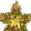 7" Lighted Gold Star Christmas Tree Topper - Clear Lights view 4
