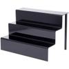 Plymor Black Acrylic 3-Step Display Stairs, 12.25" H x 18" W x 12.25" D view 1