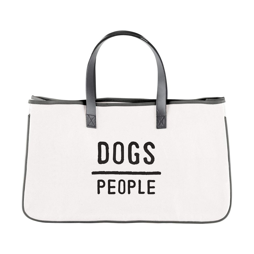 Santa Barbara Design Studio Face to Face Canvas Tote, Large, Dogs/People