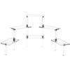 Plymor Acrylic Rectangular 6-Platform Multi-Item Display Riser (Mirrored), 10.25" H x 26" W view 1