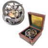 Brass Nautical - 5 inches Large Sundial Compass in Rosewood Case Top Grade Calibrated Vintage Gift view 1