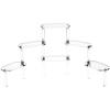 Plymor Acrylic Oval 6-Platform Multi-Item Display Riser (Mirrored), 10.25" H x 26" W view 1