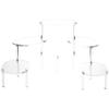Plymor Clear Acrylic Oval 6-Platform Multi-Item Display Riser, 14" H x 49" W view 1