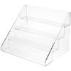 Plymor Clear Acrylic Flanged Display Stairs, 13" H x 18" W x 13" D view 1