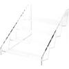 Plymor Clear Acrylic Tilted-Back Flanged Display Stairs, 8.5" H x 10.5" W x 13.75" D view 1
