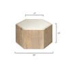 Jamie Young Co Argan Hexagon Wood & Marble Small Table in Natural/White view 3