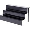 Plymor Black Acrylic 3-Step Display Stairs, 9.5" H x 18" W x 9.5" D view 1