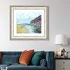 INVIN ART Framed Canvas Art Giclee Print Low Tide at Varengeville 02, 1882 by Claude Monet Wall Art Living Room Home Office Decorations(Classic Silver Frame with Mat,20"x24") view 2