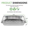 21x13 Aluminum Pans (20 Pack) Durable Full Size Deep Aluminum Foil Roasting & Steam Table Pans - Deep Pan for Catering Large Groups - Disposable Pans Great for Cooking, Heating, Storing, Prepping Food view 2