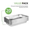 21x13 Aluminum Pans (20 Pack) Durable Full Size Deep Aluminum Foil Roasting & Steam Table Pans - Deep Pan for Catering Large Groups - Disposable Pans Great for Cooking, Heating, Storing, Prepping Food view 3