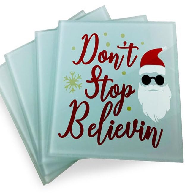 POVOKICI 120pcs Sublimation Blanks Personalised Photo Glass Coaster 3.9" x 3.9" Square for Heat Press Transfer Printing
