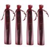 Ankirol 100pcs Sheer Fan Organza Bags 2.4X10.6 INCH Folding Fan Organza Gift Bag Gift Pouch with Drawstring Silk Pouches for Hand Fans (wine red) view 1