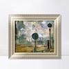 INVIN ART Framed Canvas Art Giclee Print Exterior of Saint-Lazare Station (The Signal) (1877) by Claude Monet Wall Art Living Room Home Office Decorations(European Style Silver Frame,20"x24") view 1