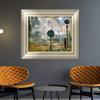 INVIN ART Framed Canvas Art Giclee Print Exterior of Saint-Lazare Station (The Signal) (1877) by Claude Monet Wall Art Living Room Home Office Decorations(European Style Silver Frame,20"x24") view 2