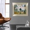 INVIN ART Framed Canvas Art Giclee Print Exterior of Saint-Lazare Station (The Signal) (1877) by Claude Monet Wall Art Living Room Home Office Decorations(European Style Silver Frame,20"x24") view 3