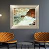 INVIN ART Framed Canvas Art Giclee Print Stormy Weather at tretat (1883) by Claude Monet Wall Art Living Room Home Office Decorations(European Style Silver Frame,20"x24") view 2