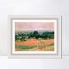 INVIN ART Framed Canvas Art Giclee Print Haystack at Giverny, 1886 by Claude Monet Wall Art Living Room Home Office Decorations(Modern Simple White Frame with Mat,20"x24") view 1