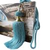 1 Pair Crystal Beaded Curtain Tassel Holdbacks Fashion Tassels Curtain Rope Tiebacks Curtain Buckle (Blue) view 1