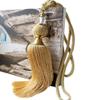 1 Pair Crystal Beaded Curtain Tassel Holdbacks Fashion Tassels Curtain Rope Tiebacks Curtain Buckle (Golden) view 1