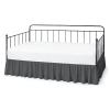 Rlinen Daybed Bed Skirt Twin Size, 18-Inch Drop Ruffled Daybed Bedskirt, 100% Microfiber, Dark Grey Daybed Skirt for Living Room and Guest Room view 1
