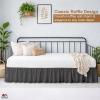 Rlinen Daybed Bed Skirt Twin Size, 18-Inch Drop Ruffled Daybed Bedskirt, 100% Microfiber, Dark Grey Daybed Skirt for Living Room and Guest Room view 2