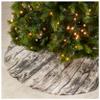 Natural Beige Printed Wood Tree Skirt, 58" Round, 60% Cotton - 40% Polyester, (1 Piece). view 2